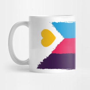Polyamory Flag - Paint Strokes - New Pride Colors! Mug